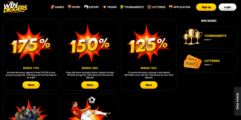 Win Diggers Casino Site Review